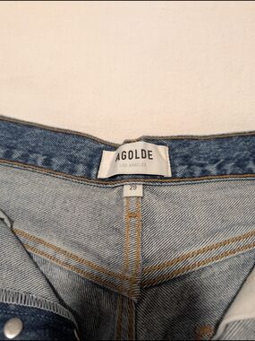 Agolde Dee Light Blue High-Rise Shorts